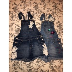 🦋 Girl’s Denim Overall Bundle | 2 pairs 🌸